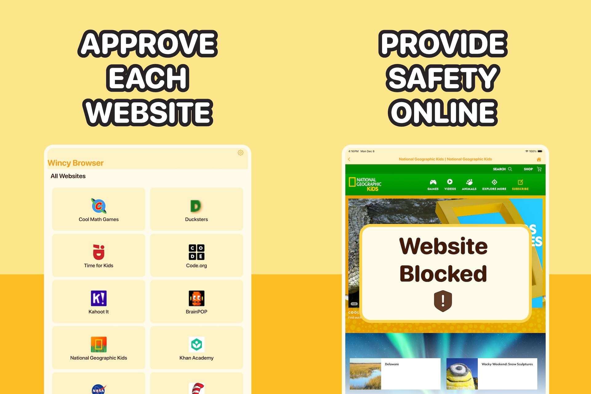 Wincy: Safe Browser for Kids